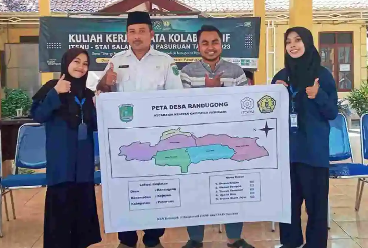 Image of Dukung Tertib Administrasi, Mahasiswa UNU Pasuruan Inisiasi Pembuatan Peta Desa Randugong