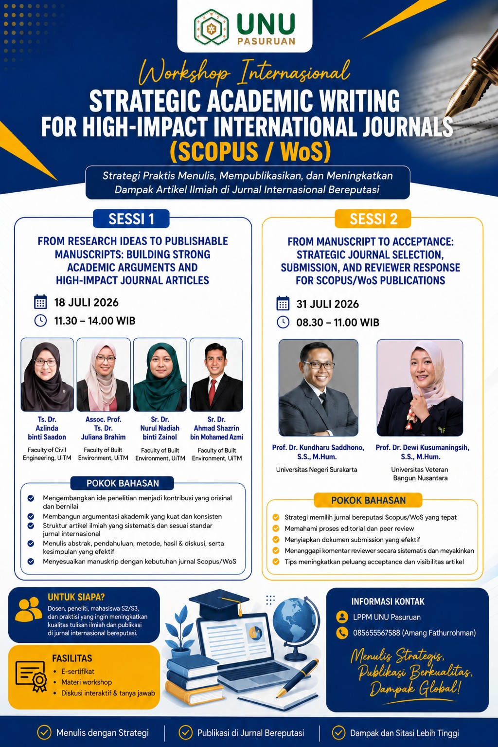 Image of Sekolah Scopus UNU Pasuruan Bekali Dosen Strategi Pilih Jurnal, Submit Naskah, dan Tanggapi Reviewer Scopus/WoS